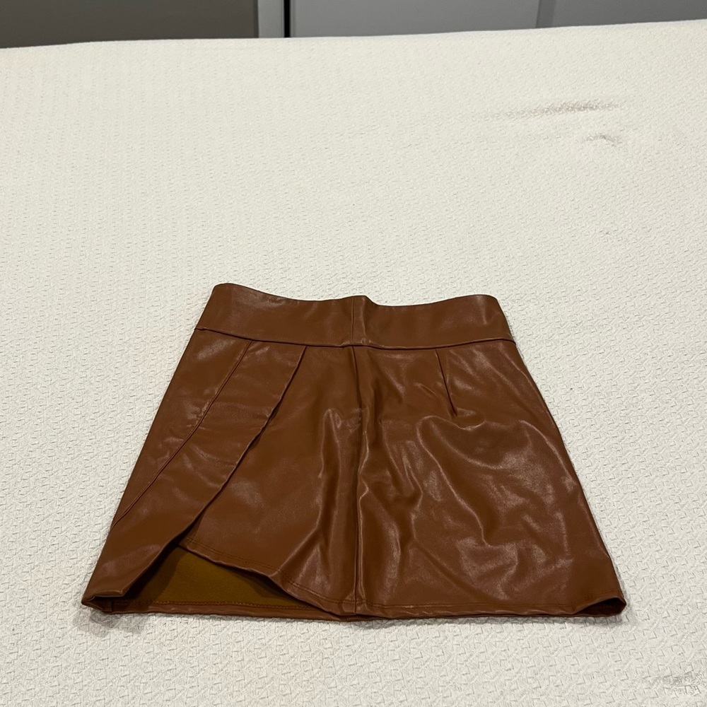 Faux Leather Skirt